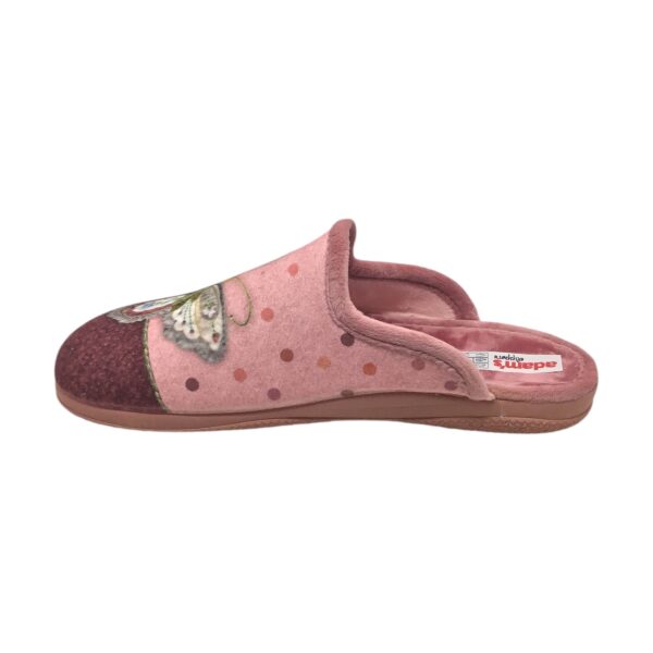 Γυναικείες χειμερινές παντόφλες adams shoes 624-24608 PINK - Image 2