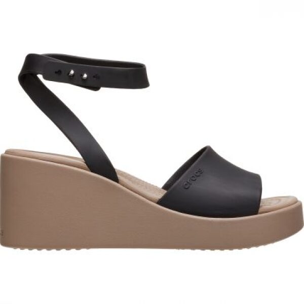 Crocs Γυναικείο πέδιλο πλατφόρμα Brooklyn Ankle Strap Wedge 209406-07H Black/Mushroom