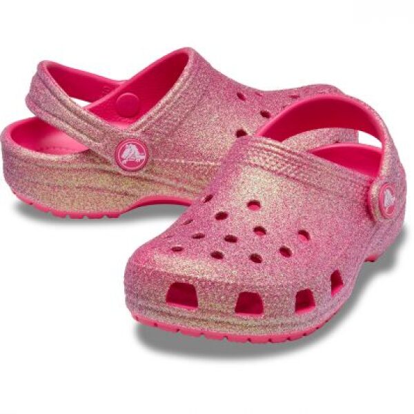 Crocs Classic Iridescent Glitter Clog 210985-6ZQ Dragon Fruit - Image 3