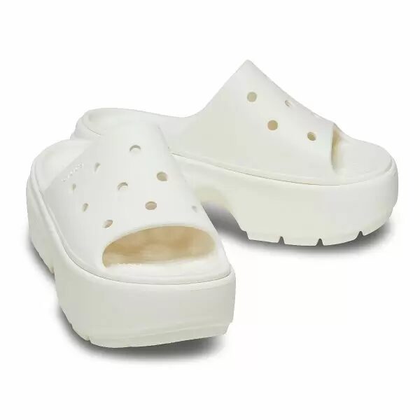 Crocs Γυναικεία Stomp Slide 209346-0WV Chalk - Image 3