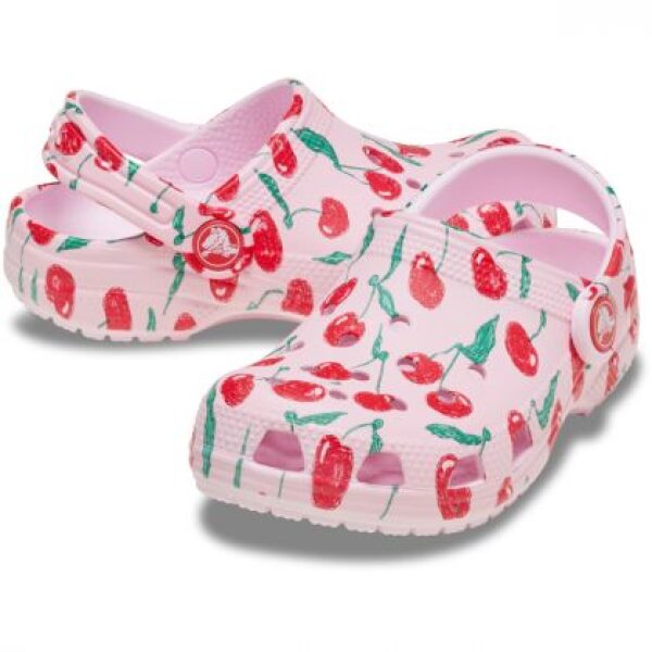 Crocs Kids' Classic Fresh Fruits Clog 211020-6ZW Pink Milk - Image 3