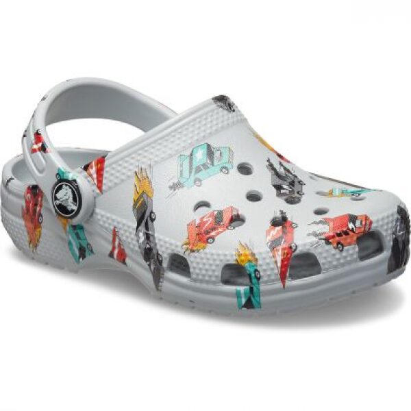 Crocs Kids Classic Toddler Race Cars Graphic Clog 210992-1NN Mirage/Multi - Image 3