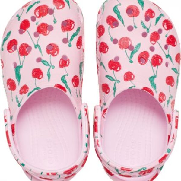 Crocs Kids' Classic Fresh Fruits Clog 211020-6ZW Pink Milk - Image 5