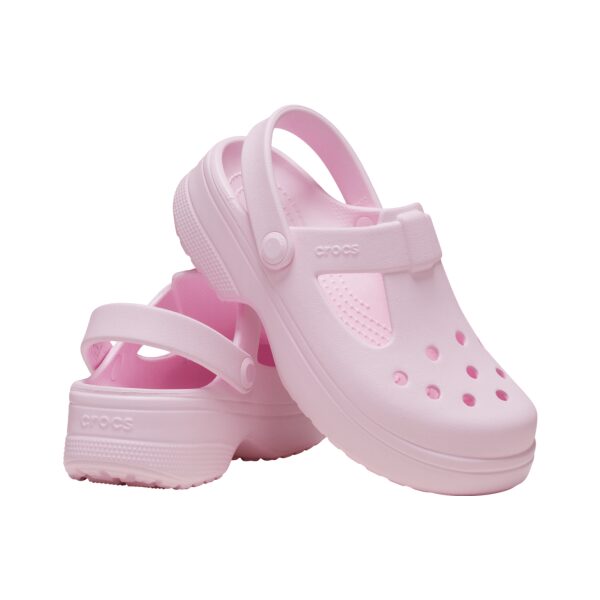 Crocs Kids Unisex Classic Mary Jane Clog 210615-6ZW Pink Milk - Image 3